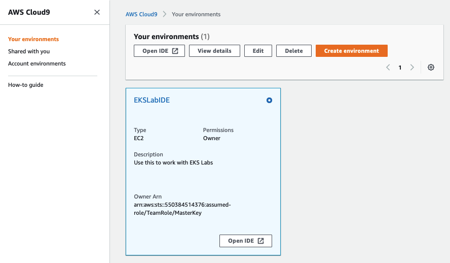 AWS Cloud9 Workshop environment