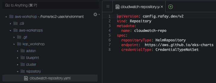 CloudWatch Repository configuration file